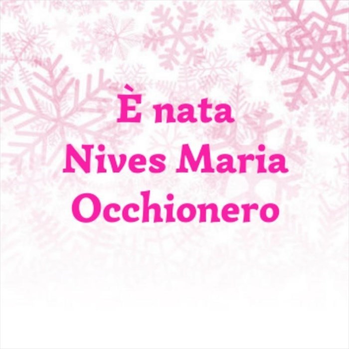 ​Fiocco rosa in casa Occhionero-Vaccaro: è nata Nives Maria