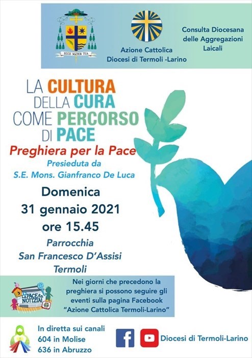 Giornata della pace 2021: “La cultura della cura come percorso di pace”