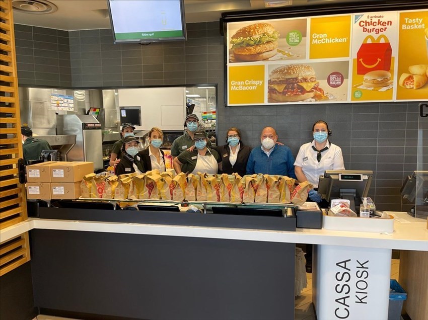 Anche a Vasto McDonald's donerà 400 pasti caldi a settimana fino a fine marzo