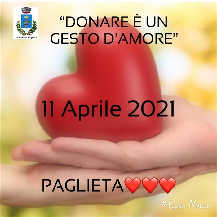 “Donare è una scelta naturale”, domenica 11 aprile a Paglieta