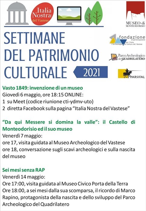 Settimane del Patrimonio Culturale di Italia Nostra 2021, secondo appuntamento
