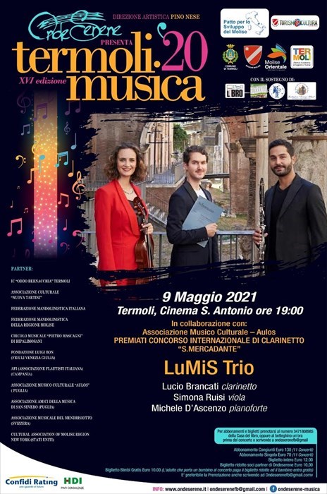 Il Lumis Trio riapre la stagione di TermoliMusica: finalmente!