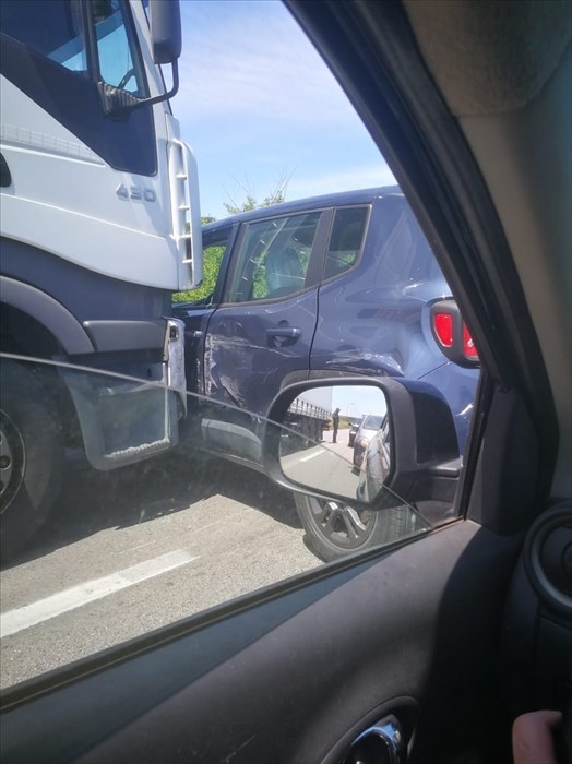 I due veicoli coinvolti nell'incidente