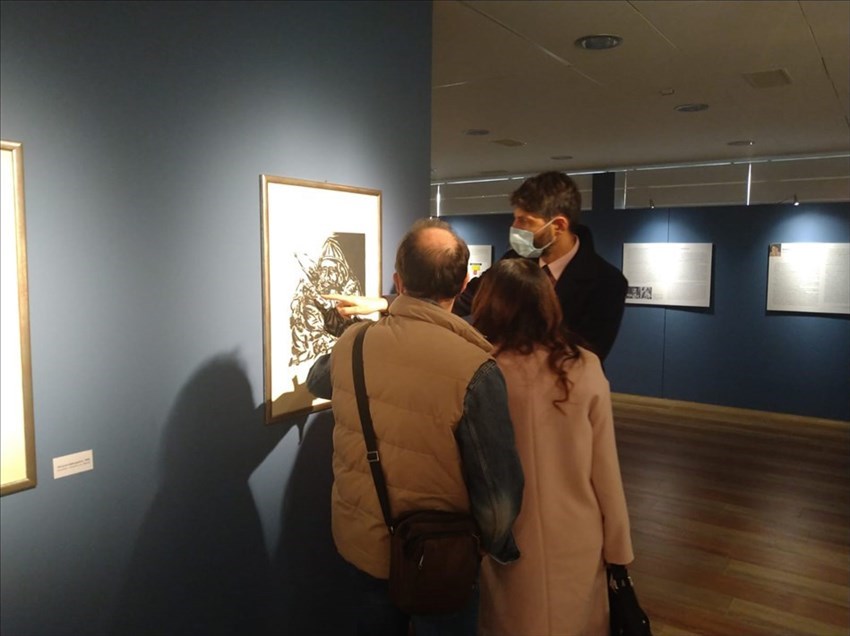 Il sindaco Gravina visita la mostra “Yo lo vi – Visioni di guerra in Goya, Rubens e Fratianni”