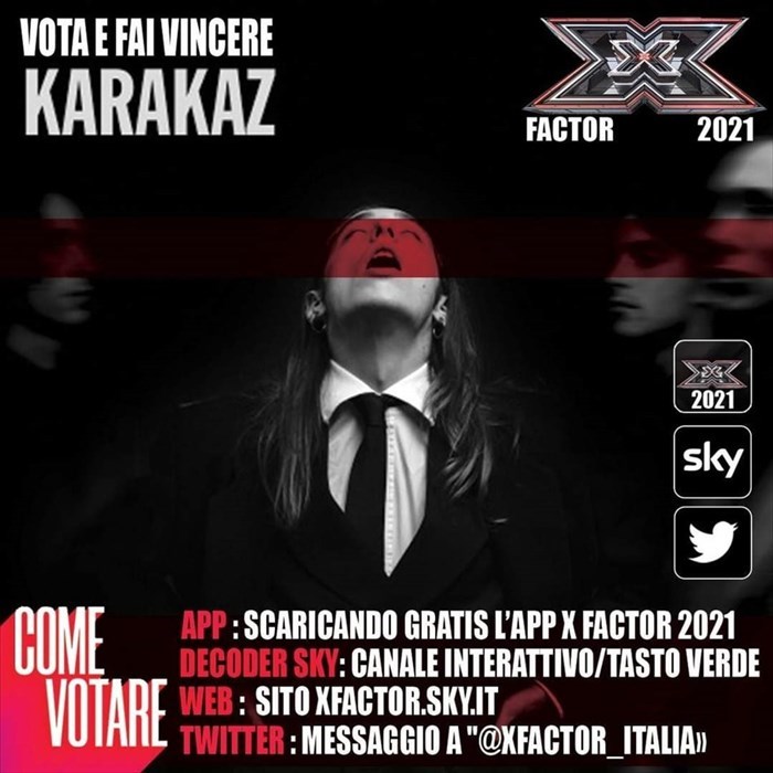 Karakaz ad X Factor: "Per arrivare alla fine ha bisogno del sostegno di tutti"
