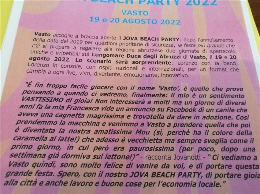 Sì al Jova Beach Party: 19 e 20 agosto la tappa di Vasto!