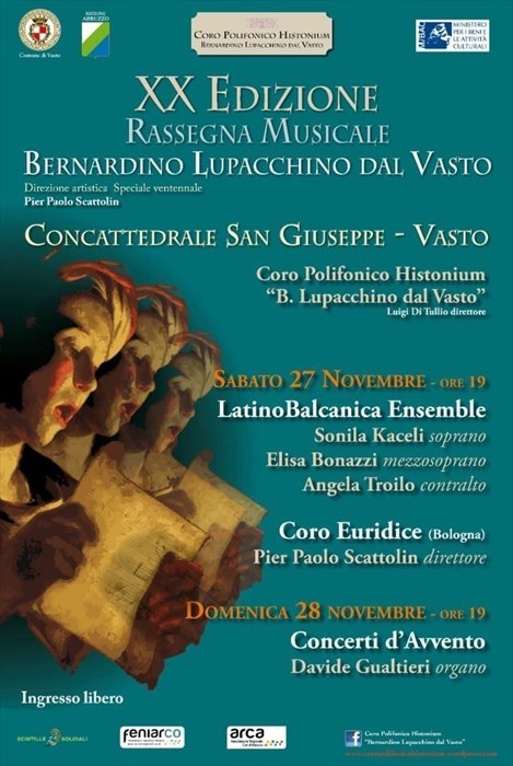Ultimi due appuntamenti della Rassegna Musicale "Bernardino Lupacchino dal Vasto"