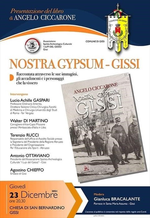 Gissi e la sua storia nel libro di Angelo Ciccarone: "Una ricerca durata 40 anni"