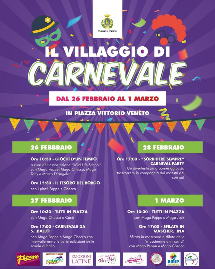 Il calendario degli eventi di Carnevale 2022