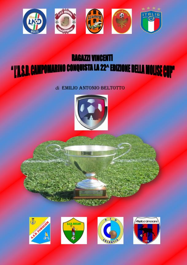 Locandina presentazione libro “Ragazzi Vincenti: l’Asd Campomarino conquista la 22^edizione della Molise Cup”