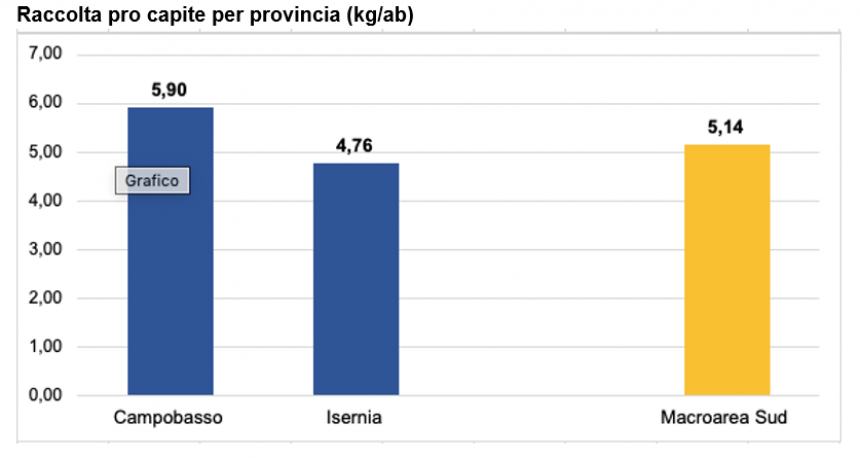 A picco la raccolta di Raee in Molise: nel 2021 cala sotto le 1.900 tonnellate