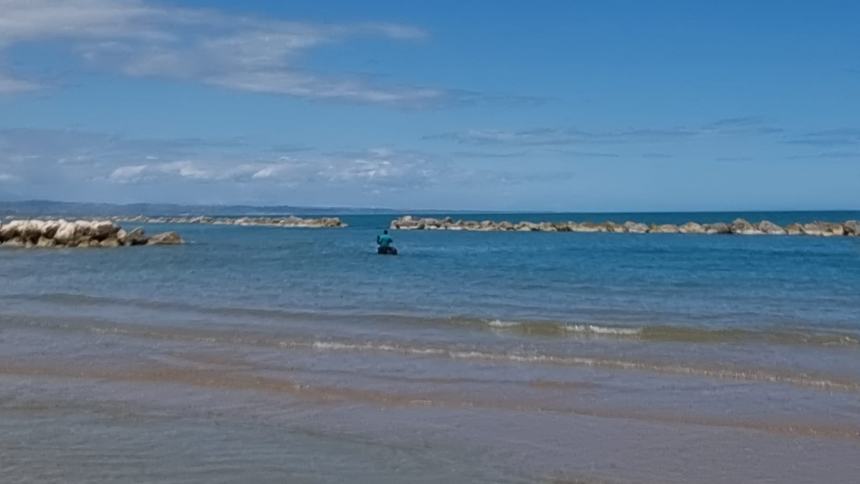 Una magnifica cavalcata di libertà sulla spiaggia