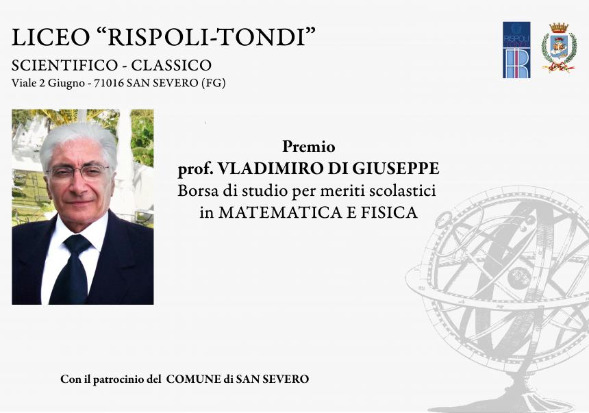 Borsa di studio "prof. Vladimiro di Giuseppe" - 1ª Edizione