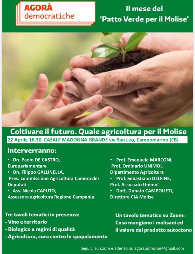 A Campomarino la terza Agorà dem: il futuro dell'agricoltura in Molise