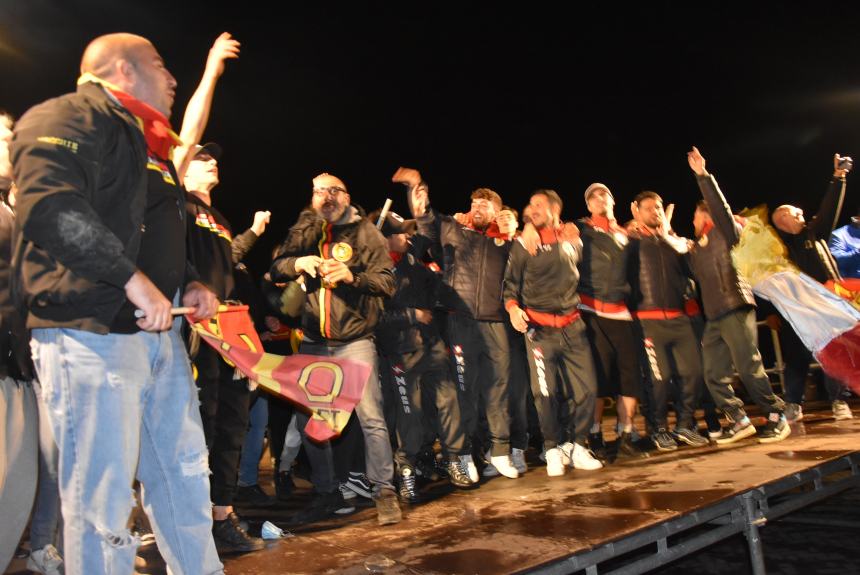 La festa del Termoli calcio in piazza Sant'Antonio