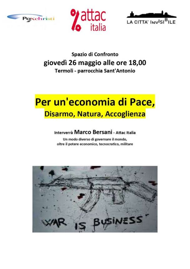 Disarmo, natura e accoglienza: per un'economia di pace