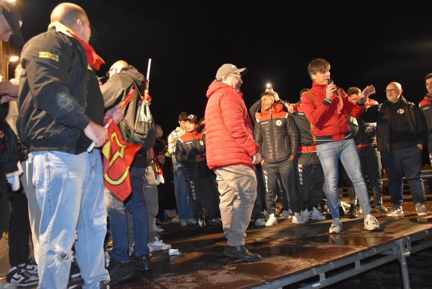 La festa del Termoli calcio in piazza Sant'Antonio