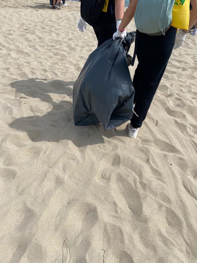 Legambiente, volontari e studenti ripuliscono la spiaggia di Campomarino