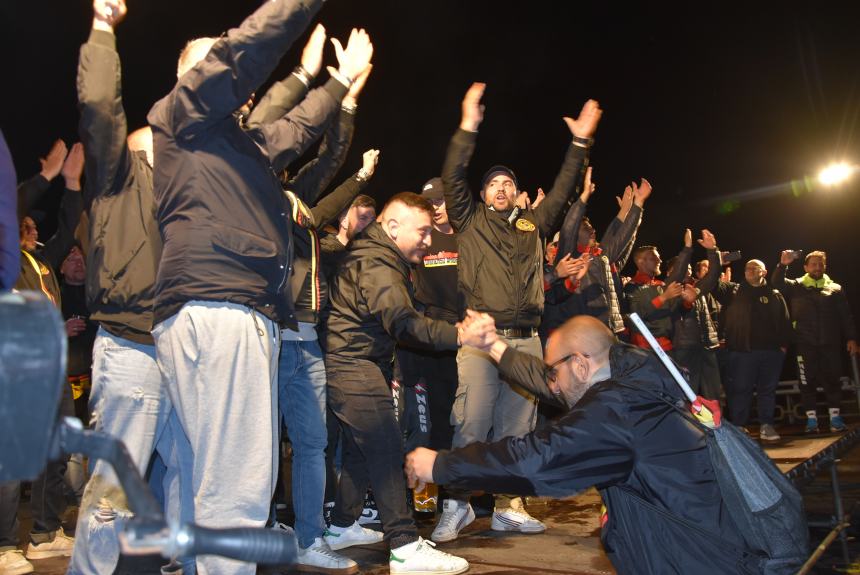 La festa del Termoli calcio in piazza Sant'Antonio