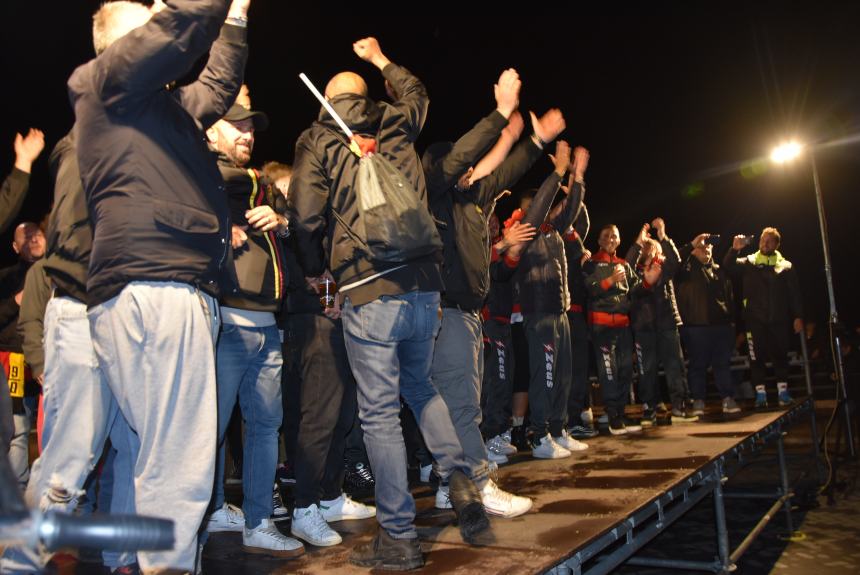 La festa del Termoli calcio in piazza Sant'Antonio