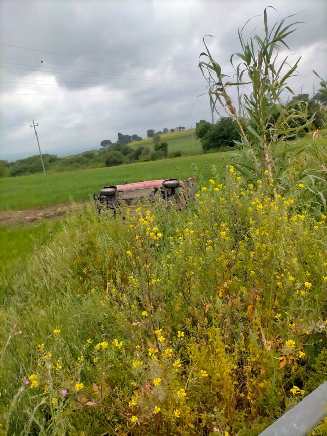 Esce fuori strada e si ribalta con l'auto per evitare un cinghiale, 45enne miracolata