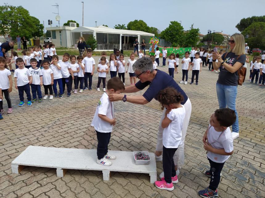 Piccoli eroi a scuola, bambini dell’infanzia di Difesa Grande alle prese con lo sport