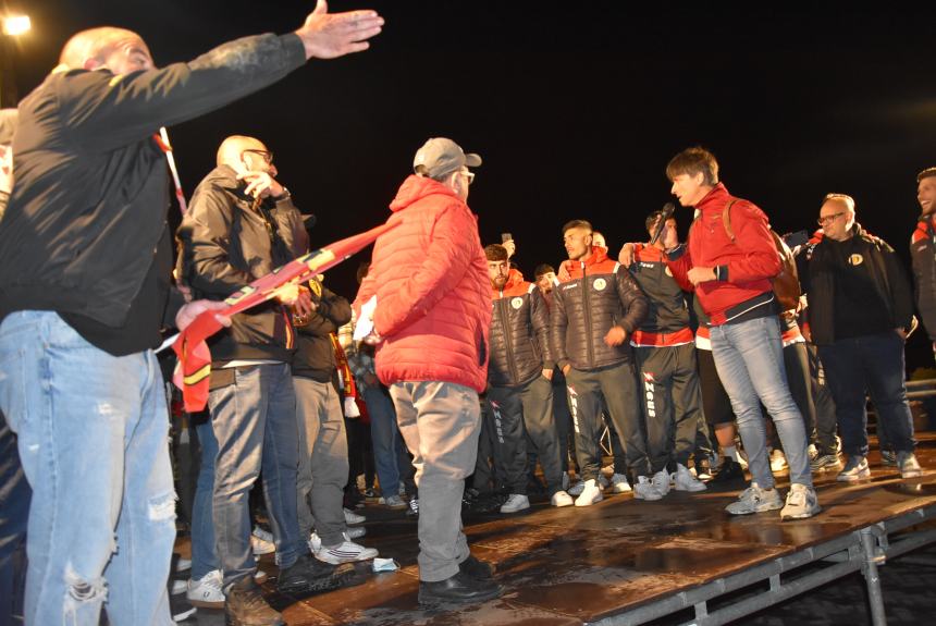 La festa del Termoli calcio in piazza Sant'Antonio