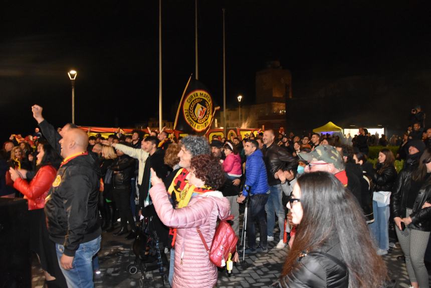 La festa del Termoli calcio in piazza Sant'Antonio