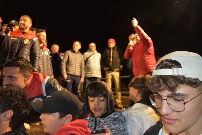 La festa del Termoli calcio in piazza Sant'Antonio