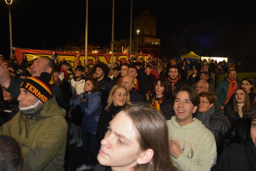 La festa del Termoli calcio in piazza Sant'Antonio