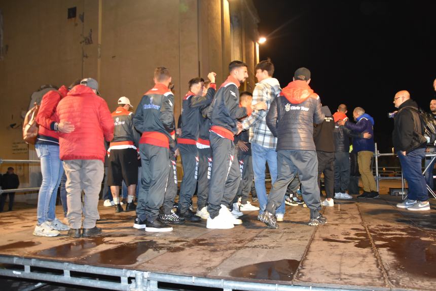 La festa del Termoli calcio in piazza Sant'Antonio