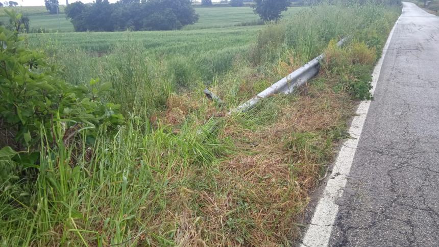 Esce fuori strada e si ribalta con l'auto per evitare un cinghiale, 45enne miracolata