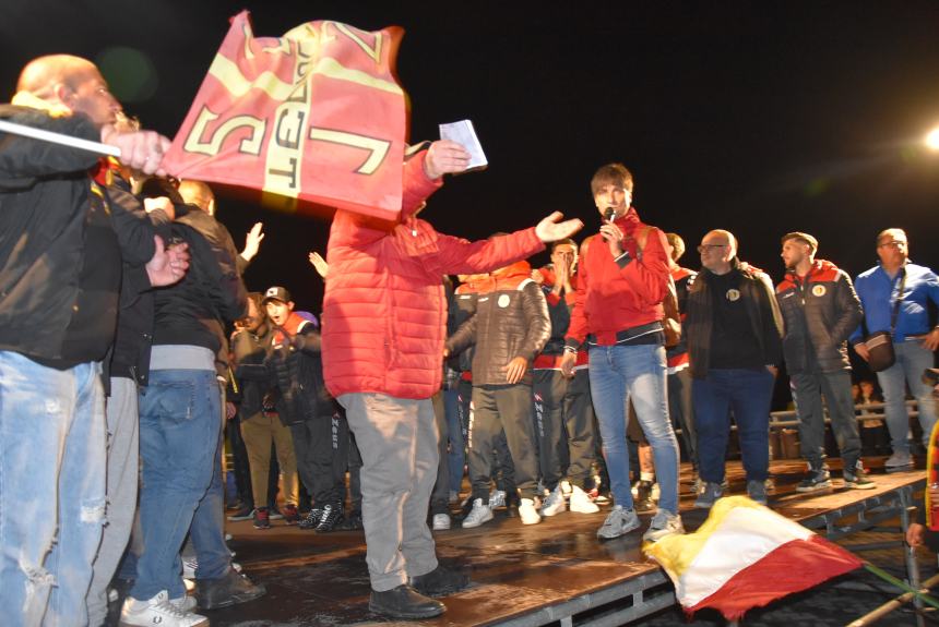 La festa del Termoli calcio in piazza Sant'Antonio