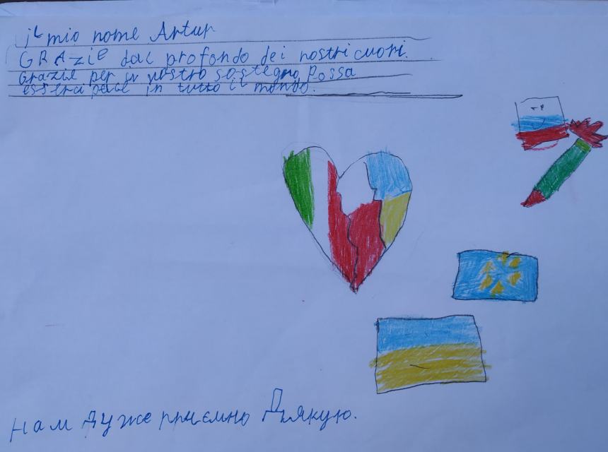 Disegni dai bimbi dell'Ucraina