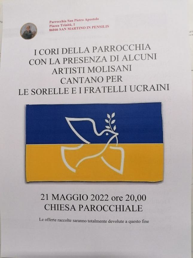 Cori parrocchiali e artisti molisani uniti per l’Ucraina