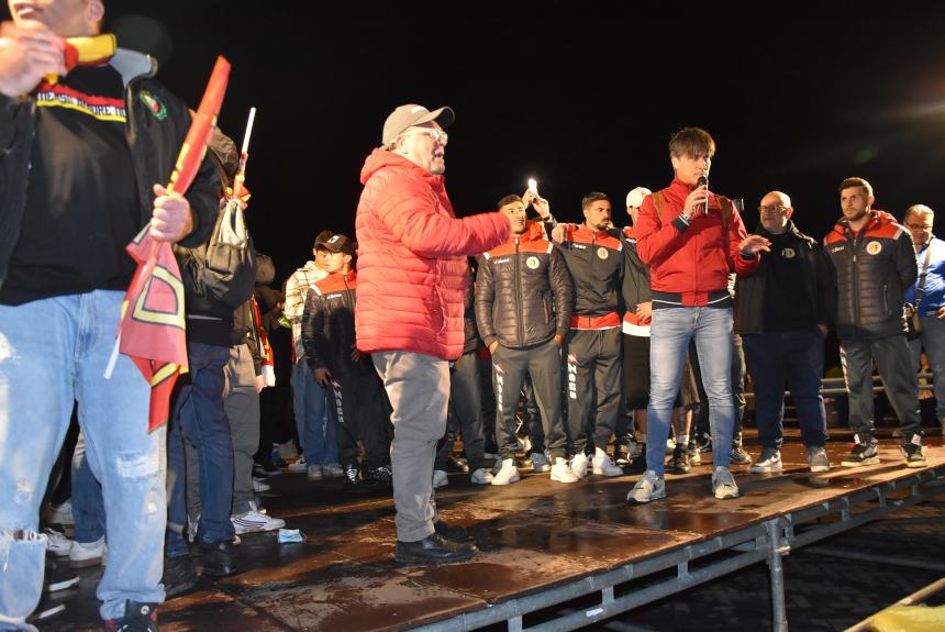 La festa del Termoli calcio in piazza Sant'Antonio