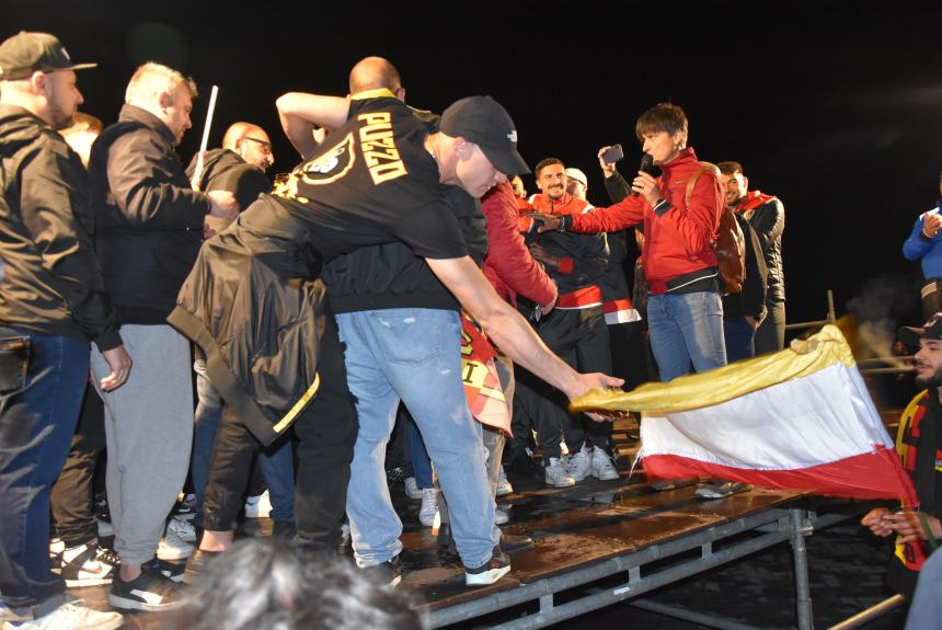 La festa del Termoli calcio in piazza Sant'Antonio