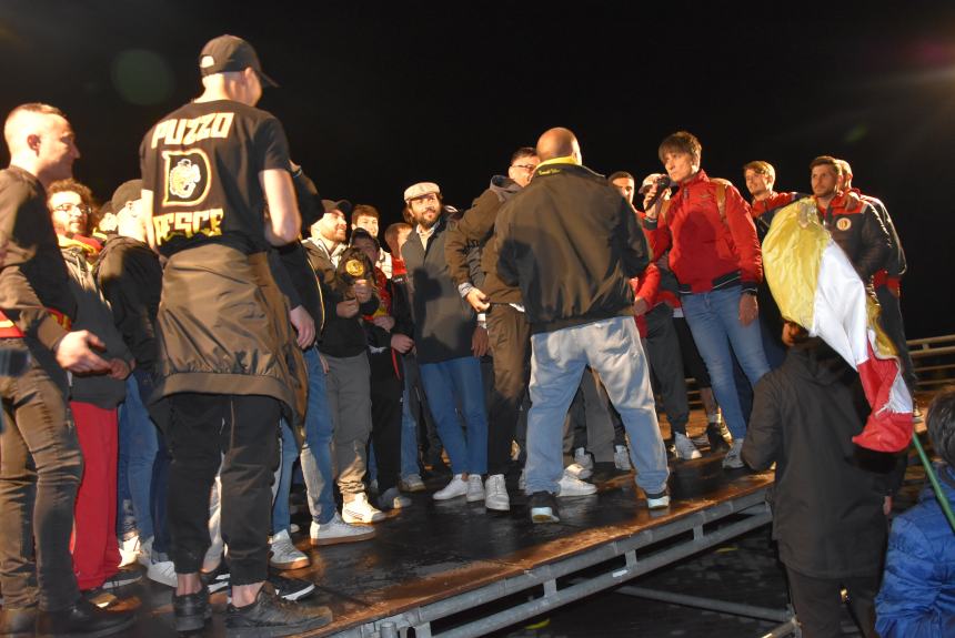 La festa del Termoli calcio in piazza Sant'Antonio