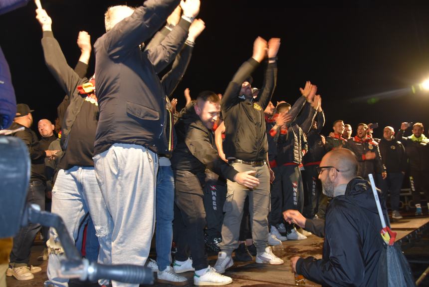 La festa del Termoli calcio in piazza Sant'Antonio