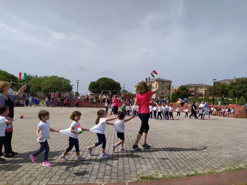 Piccoli eroi a scuola, bambini dell’infanzia di Difesa Grande alle prese con lo sport