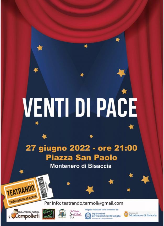 ‘Venti di pace’, bambini e ragazzi in scena a Montenero di Bisaccia 