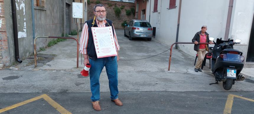 La protesta di Pasquale Sisto a Guglionesi