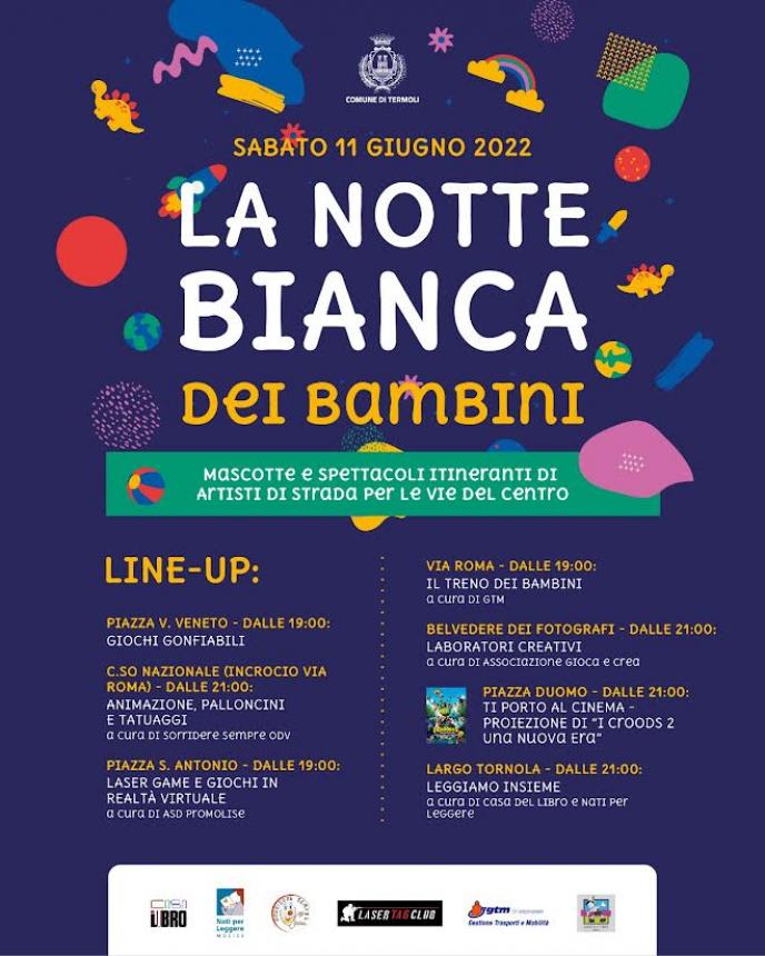 Locandina 'Notte bianca dei bambini'