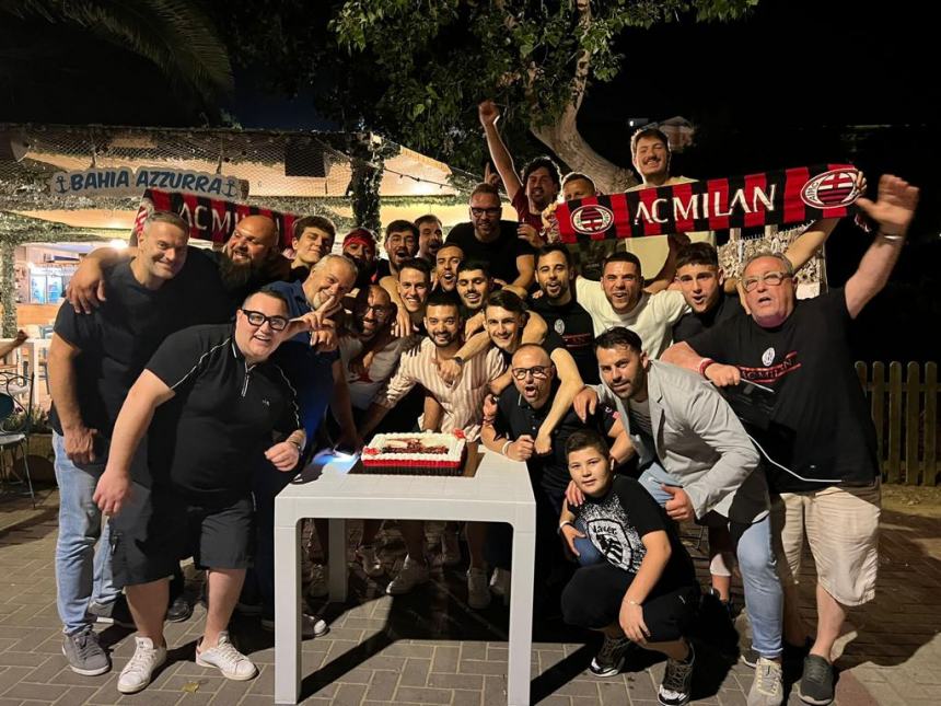 La lunga festa rossonera: il Milan club Carmine D’Angelo brinda al 19esimo scudetto