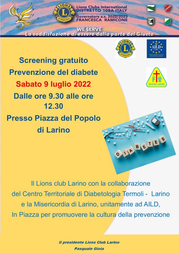 Screening gratuito del diabete