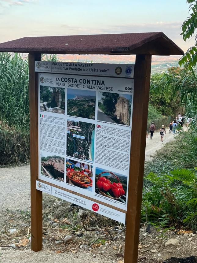 Inaugurata la via Costa Contina, la strada del Brodetto alla Vastese