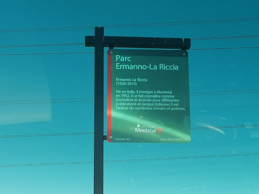 In Canada inaugurato il parco dedicato a Ermanno La Riccia