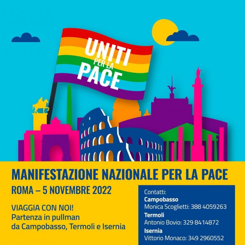 «Dal Molise a Roma per la pace», il Movimento 5 Stelle ci sarà