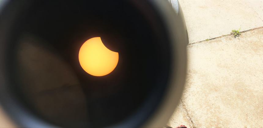 Lo spettacolo dell'eclissi visto dal Planetario del "Boccardi"