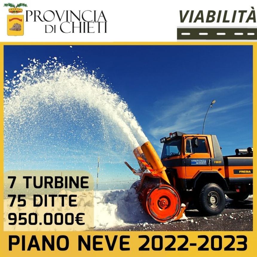 Piano neve 2022-2023: 7 turbine, 75 ditte coinvolte e 15 tonnellate di sale 